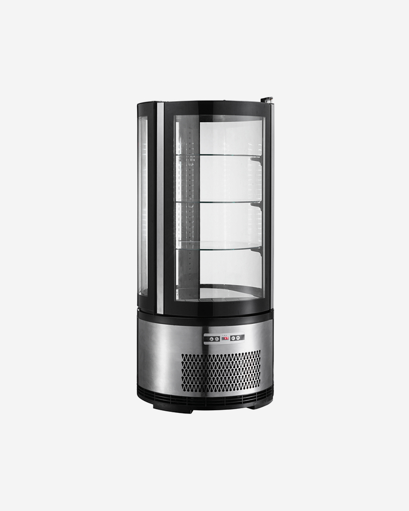 Stainless Steel Door Frame Four Sides Glasses Display Cooler